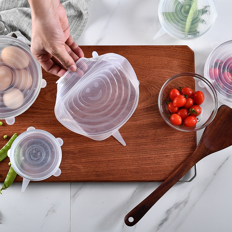 FDA American standard silicone fresh-keeping cover six-piece set, stretchable multi-function fruit and vegetable fresh-keeping film fresh-keeping bowl cover